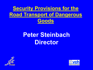 Security & the Carriage of Dangerous goods