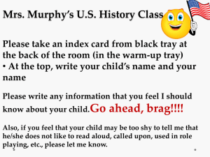 Mrs. Murphy*s U.S. History class