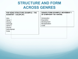 STRUCTURE AND FORM ACROSS GENRES