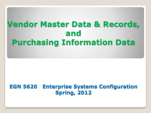 6. Vendor Master data & Purchasing Information Data