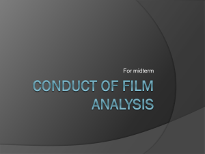 Conduct of Film Analysis