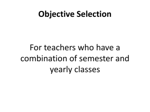 Objective Selection