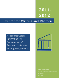 Center for Writing and Rhetoric