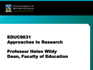 EDUC8631 Approaches to Research - Day 1 ( version