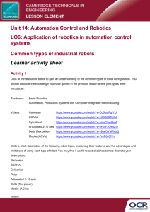 Cambridge Technicals in Engineering Unit 14: Automation Control