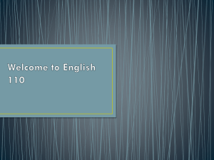 Introduction to course - Tamara Lynde's English Page