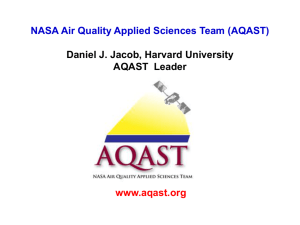 NASA Air Quality Applied Sciences Team (AQAST)
