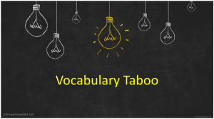 Vocabulary Taboo