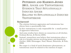 Peterson and Harmon-Jones 2011. Anger and Testosterone