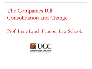 The Companies Bill 2012: Irene Lynch Fannon presentation