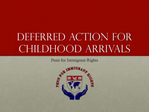 Deffered Action for Childhood Arrivals (DACA)