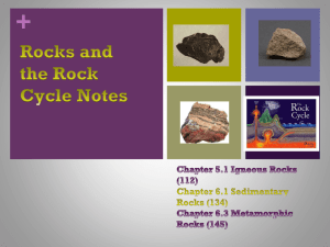 Chapter 5.1 Igneous Rocks (112) Chapter 6.1 Sedimentary Rocks