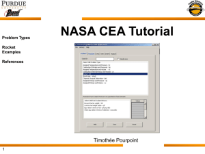 NASA CEA Code Tutorial