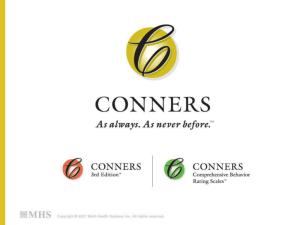 Conners CBRS - Psychological Assessment Resources, Inc.