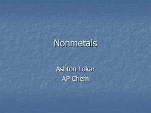 Nonmetals