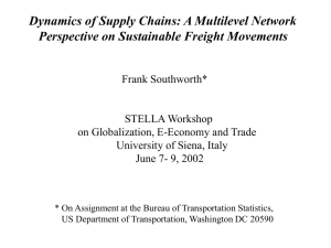 Dynamics of Supply Chains - The Virtual Center for Supernetworks