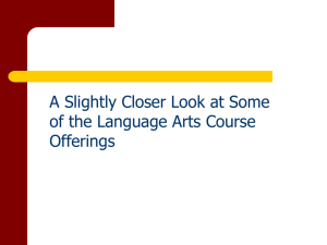 Language Department Course Offerings