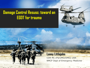 Damage Control Resuscitation and EGDTT