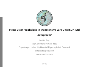 SUP-ICU - CRIC - Centre for Research in Intensive Care
