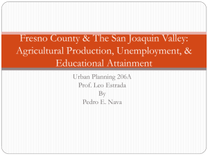 Fresno County: Agricultural Production, Unemployment