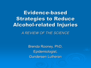 Evidence-based strategies to reduce alcohol