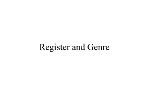 Register and Genre