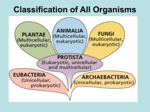 Classification of All Organisms - Parkway C-2