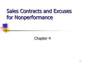 Chapter 4 Sales Contracts