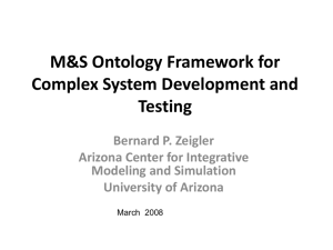 M&S Ontology Framework for Complex System Development and