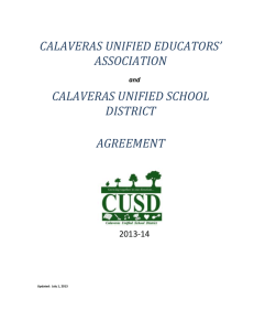 article i - Calaveras Unified