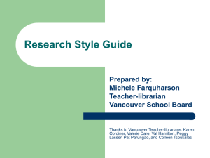 Research Style Guide