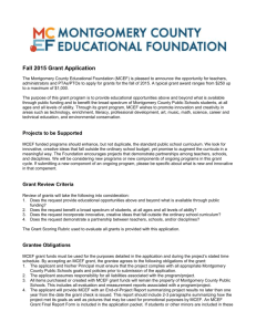 Grant Application Form - Montgomery County Educational Foundation