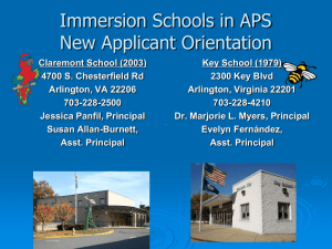 Immersion - Arlington Public Schools