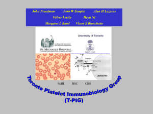 History of Platelets