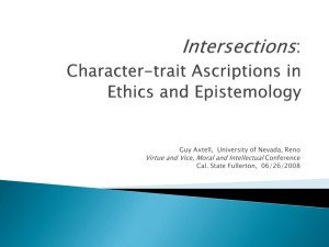 Intersections: Character-trait Ascriptions in Ethics and Epistemology