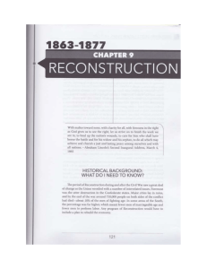 First Reconstruction Act - Fredericksburg City Public Schools