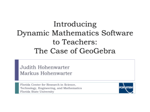 Introducing Dynamic Mathematics Software to Teachers
