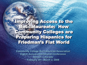 Improving Access to Baccalaureates