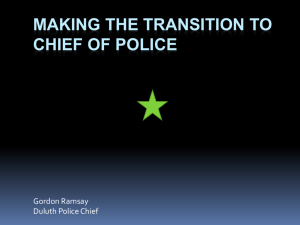 Transitioning as the New Chief - Minnesota Chiefs of Police