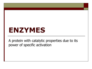 Enzymes- Catalysis, Factors, and Inhibition