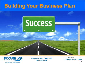 SW1 - Building Your Business Plan