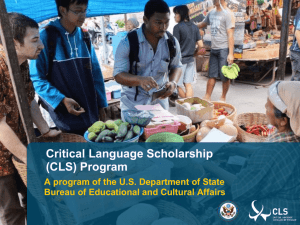 Critical Language Scholarship powerpoint