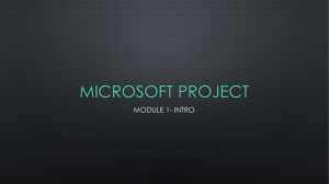 microsoft project module 1