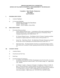 programs/services committee - Upper Moreland School District