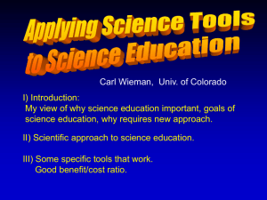 O) Why science education important today?