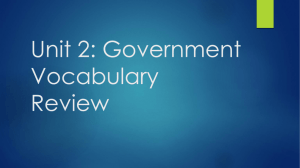 Unit 2: Government Vocabulary Review