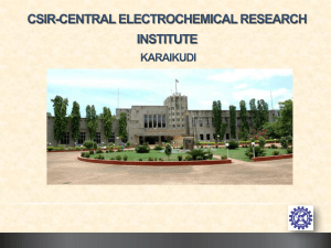 Title of Presentation - Central Electrochemical Research Institute