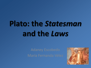 Plato: the Statesman and the Laws