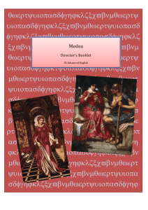 Director's booklet on interpreting Medea by Euripides
