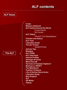 Powerpoint - Animal Liberation Front